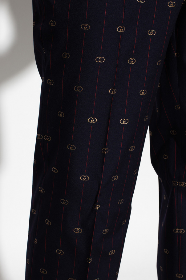GUCCI ブラック ヘリンボーンスーツ 44(XS) SchaferandweinerShops Zimbabwe - Suit with GG monogram Gucci